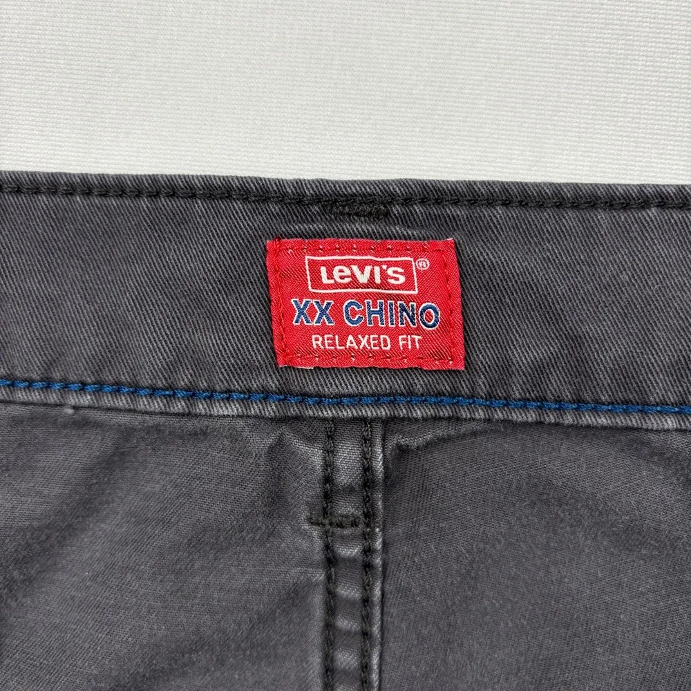 Levis XX Chino Shorts Mens 40 Black Relaxed Fit Stretch Cotton Twill Walk Pants
